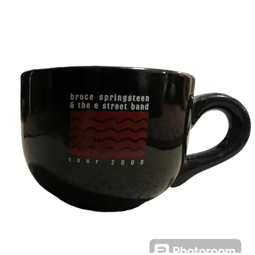 BRUCE SPRINGSTEEN & THE E STREET BAND black souvenir coffee mug from 2000 tour - Picture 5 of 5